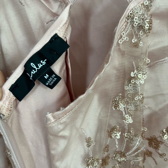 Blush Pink Sequin Backless Maxi Dress - Picture 9 of 10